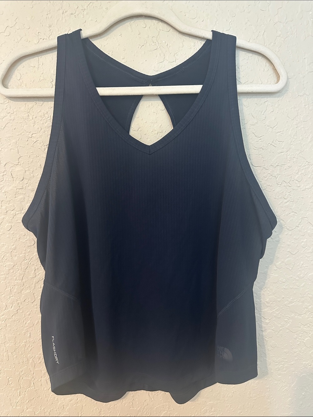 The north face navy blue Athletic V-Neck Tank Top q